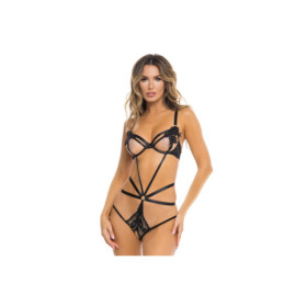 Body noir ouvert à l'entrejambe 